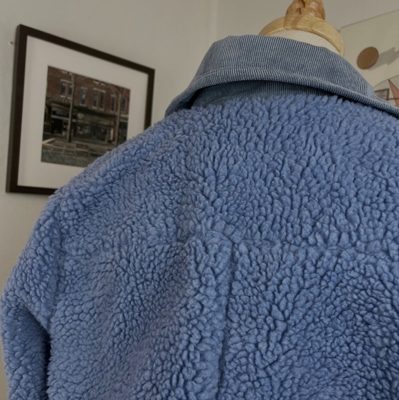 Alex Mill Blue Sherpa Work Jacket Medium - Picture 10 of 12